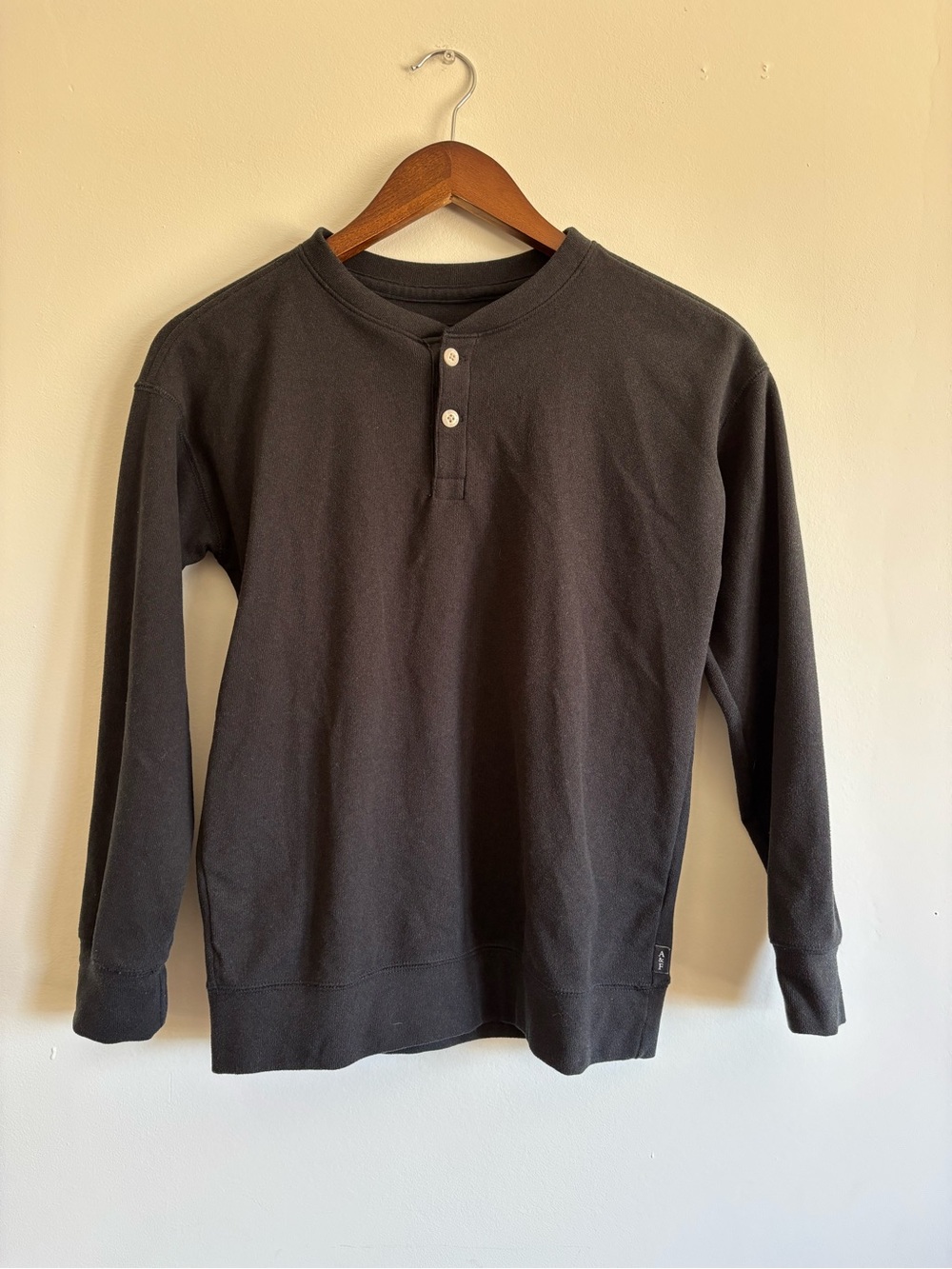 abercrombie kids Black Long-Sleeve Henley Shirt